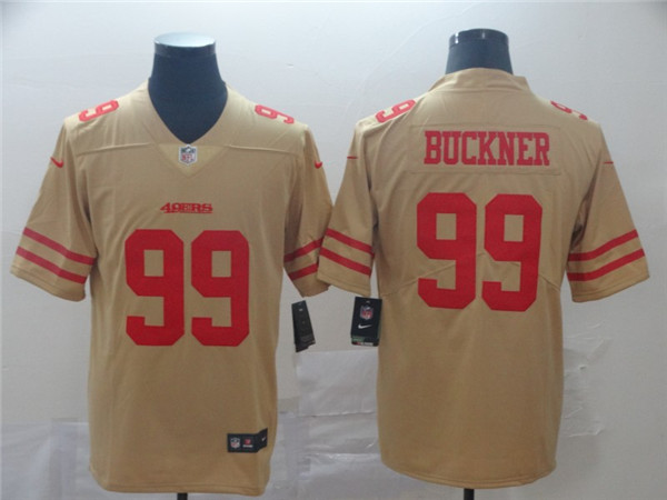 Men's San Francisco 49ers #99 DeForest Buckner Gold Inverted Legend Stitched NFL Jersey