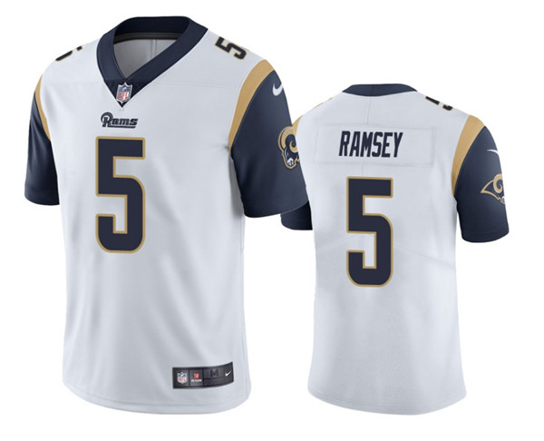 Men's Los Angeles Rams #5 Jalen Ramsey White Vapor Untouchable Limited Stitched NFL Jersey