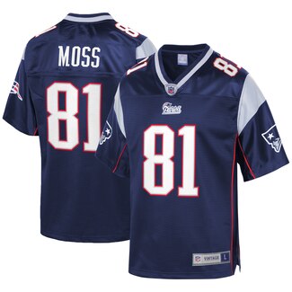 Men's New England Patriots #81 Randy Moss Navy Stitched NFL Jersey