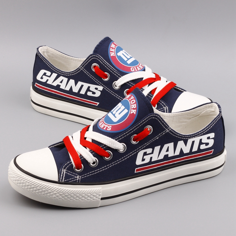 All Sizes NFL New York Giants Repeat Print Low Top Sneakers 003