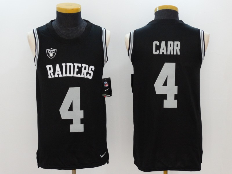 Men's Oakland Raiders #4 Derek Carr Black Vapor Untouchable Player Limited Jersey