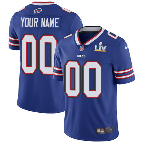 Men's Buffalo Bills ACTIVE PLAYER Custom Blue 2021 Super Bowl LV Limited Stitched NFL Jersey (Check description if you want Women or Youth size)