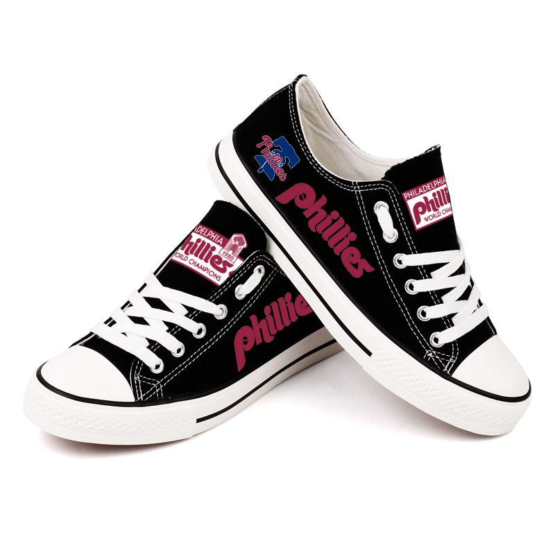 Women and Youth Philadelphia Phillies Repeat Print Low Top Sneakers 003