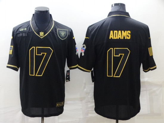 Men's Las Vegas Raiders #17 Davante Adams Black/Gold Salute To Service Limited Stitched Jersey