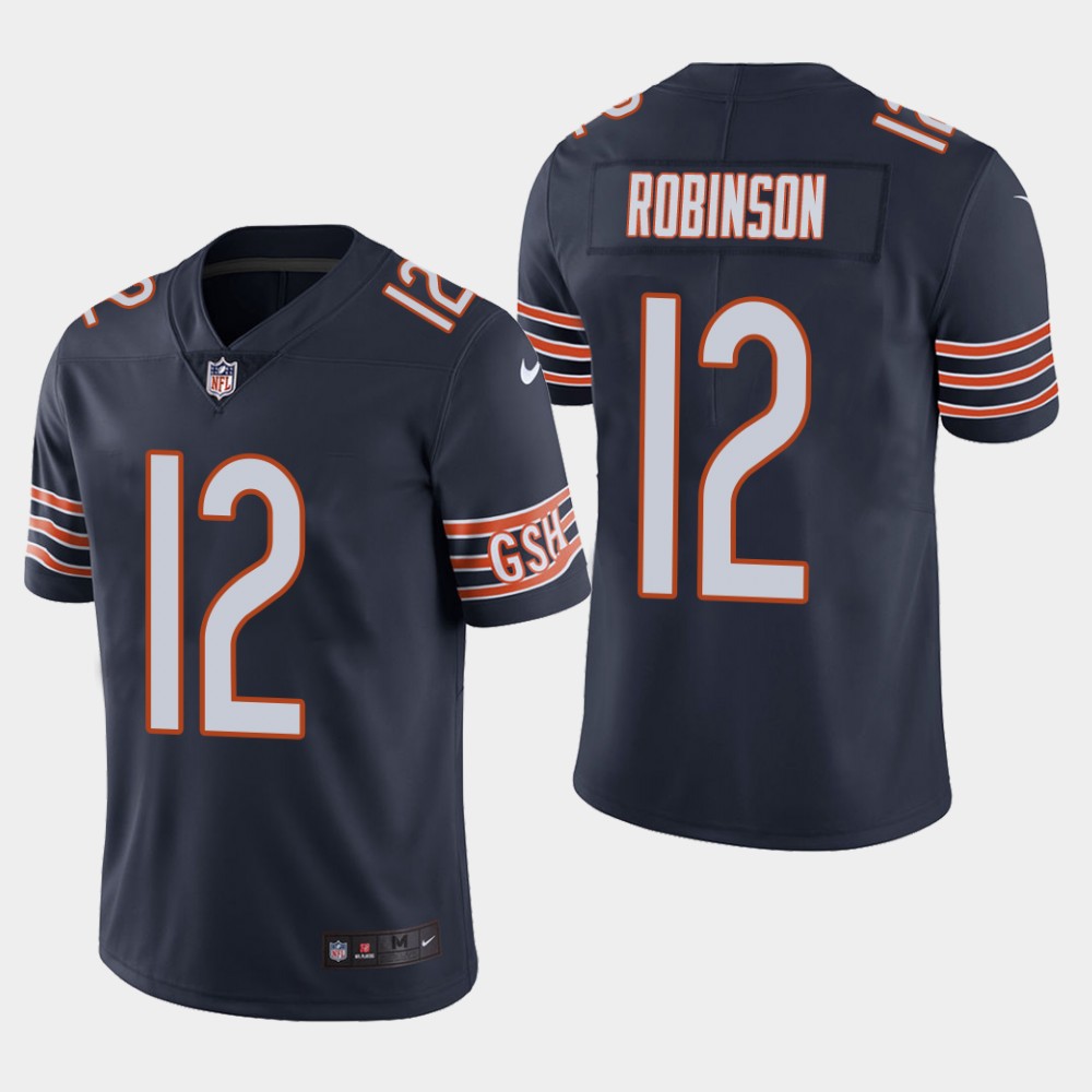 Men's Chicago Bears#12 Allen Robinson Navy Blue Vapor Untouchable Limited Stitched NFL Jersey
