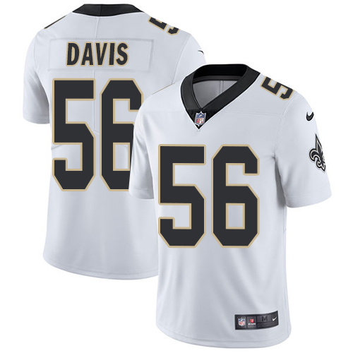 Men’s New Orleans Saints #56 DeMario Davis White Vapor Untouchable Limited Stitched NFL Jersey