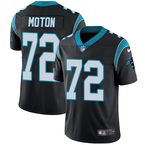 Men's Carolina Panthers #72 Taylor Moton Black Vapor Untouchable Limited Stitched NFL Jersey