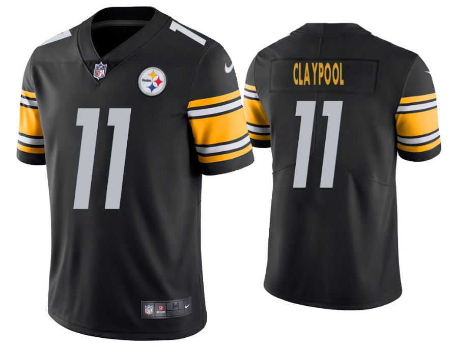 Men's Pittsburgh Steelers #11 Chase Claypool Black Vapor Limited Stitched NFL Jersey