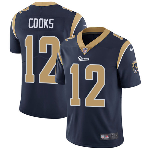 Men's Los Angeles Rams #12 Brandin Cooks Navy Blue Vapor Untouchable Limited Stitched NFL Jersey