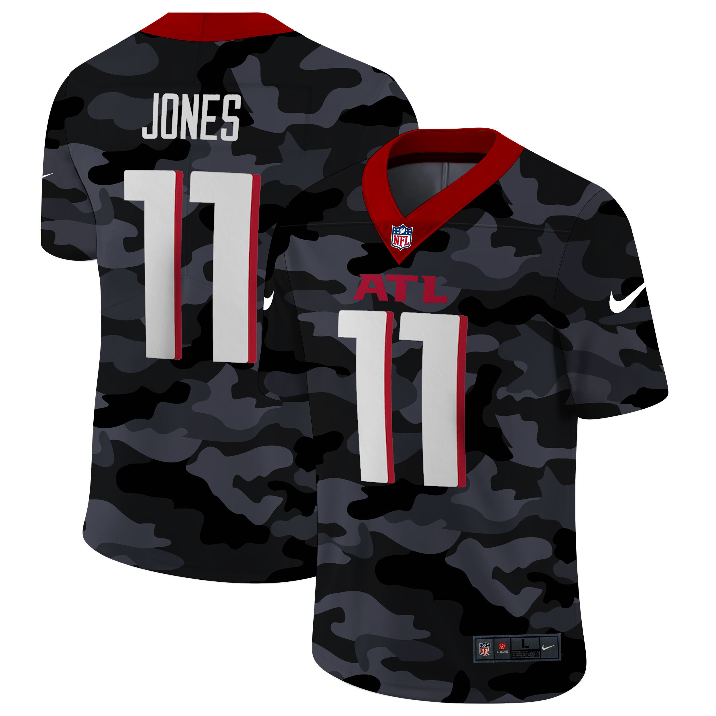 Men's Atlanta Falcons #11 Julio Jones 2020 Camo Limited Stitched NFL Jersey