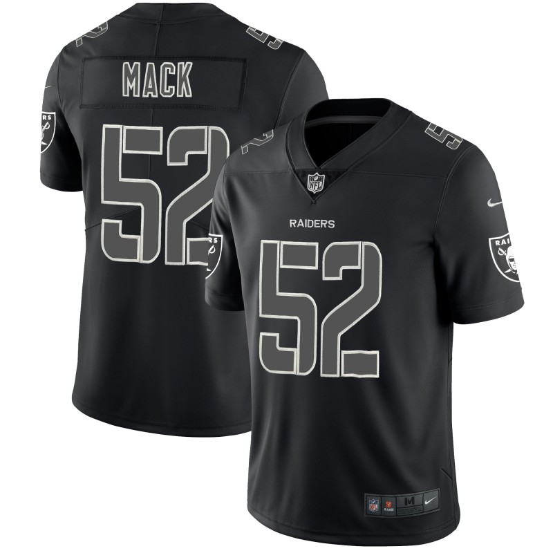 Men's Raiders #52 Khalil Mack 2018 Black Impact Limited Stitched NFL Jersey