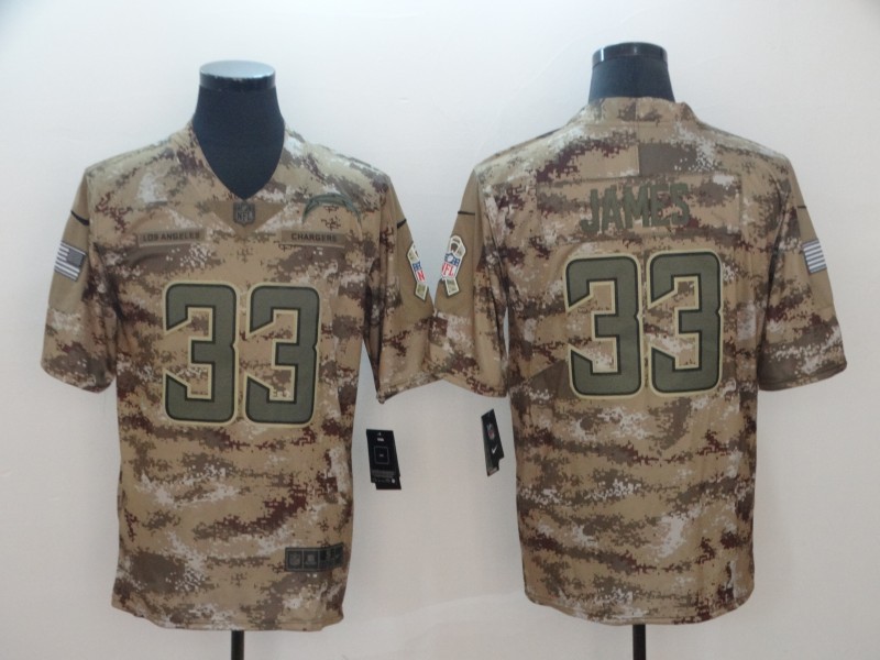 Men's Los Angeles Chargers #33 Derwin James 2018 Camo Salute To Service Limited Stitched NFL Jersey