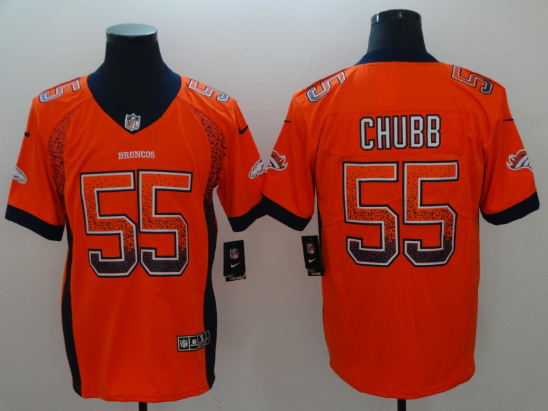 Men's Broncos #55 Bradley Chubb Orange 2018 Drift Fashion Color Rush Limited Stitched NFL Jersey