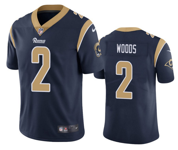 Men's Los Angeles Rams #2 Robert Woods Navy Vapor Untouchable Limited Stitched NFL Jersey