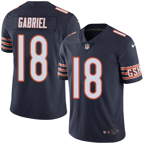 Men's Chicago Bears#18 Taylor Gabriel Navy Blue Vapor Untouchable Limited Stitched NFL Jersey