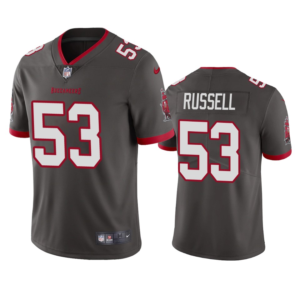 Men's Tampa Bay Buccaneers #53 Chapelle Russell 2020 Grey Vapor Untouchable Limited Stitched NFL Jersey