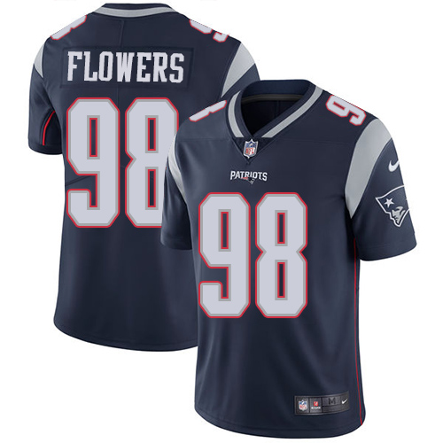 Men's New England Patriots #98 Trey Flowers Navy Blue Vapor Untouchable Limited Stitched NFL Jersey