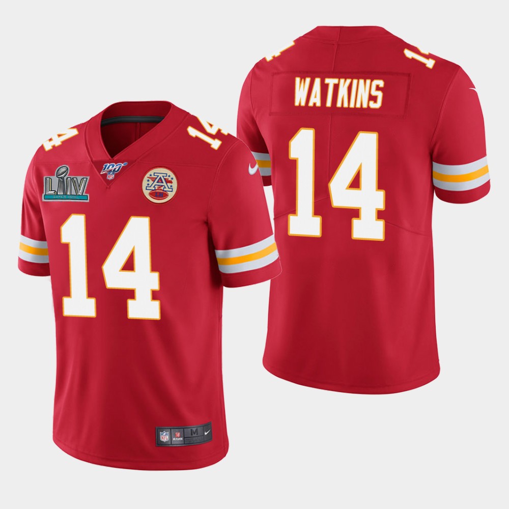Men's Chiefs #14 Sammy Watkins Red Super Bowl LIV Vapor Untouchable Limited Stitched NFL Jersey