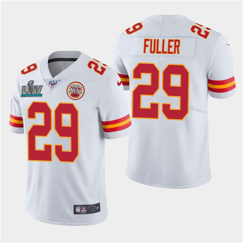 Men's Chiefs #29 Kendall Fuller White Super Bowl LIV Vapor Untouchable Limited Stitched NFL Jersey
