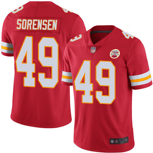 Men's Chiefs #49 Daniel Sorensen Red Vapor Untouchable Limited Stitched NFL Jersey