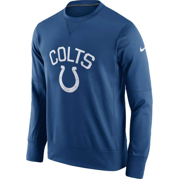 Men's Indianapolis Colts 2019 Royal Sideline Circuit Performance Sweatshirt