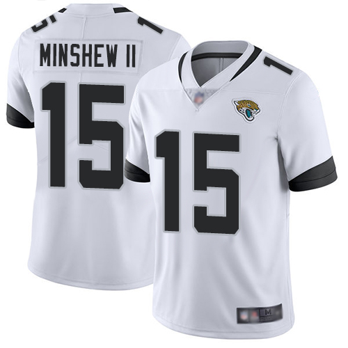 Men's Jacksonville Jaguars #15 Gardner Minshew II White Vapor Untouchable Limited Stitched NFL Jersey