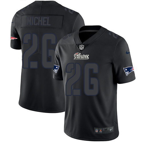 Men's New England Patriots #26 Sony Michel Black 2018 Impact Limited Stitched NFL Jersey