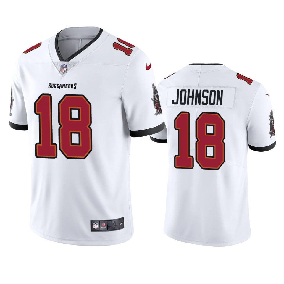 Men's Tampa Bay Buccaneers #18 Tyler Johnson New White Vapor Untouchable Limited Stitched Jersey