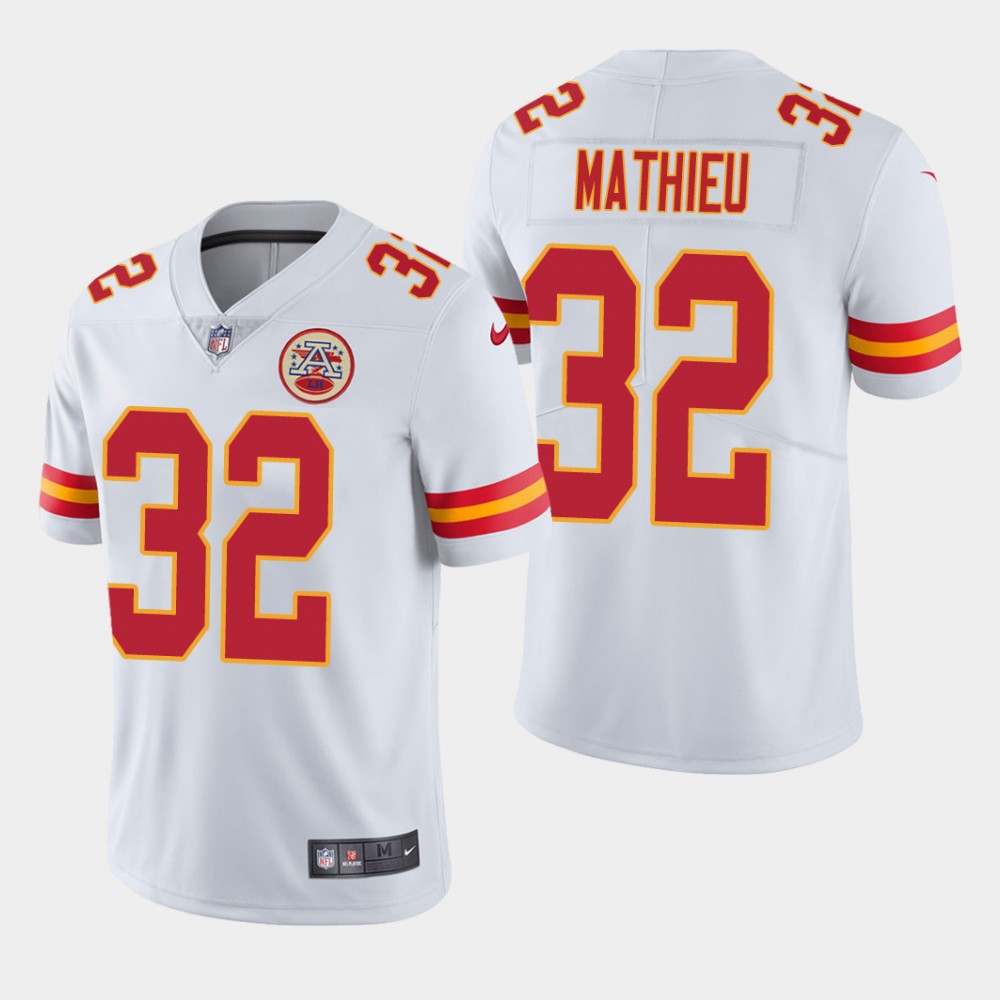 Men's Kansas City Chiefs #32 Tyrann Mathieu White Vapor Untouchable Limited Stitched NFL Jersey
