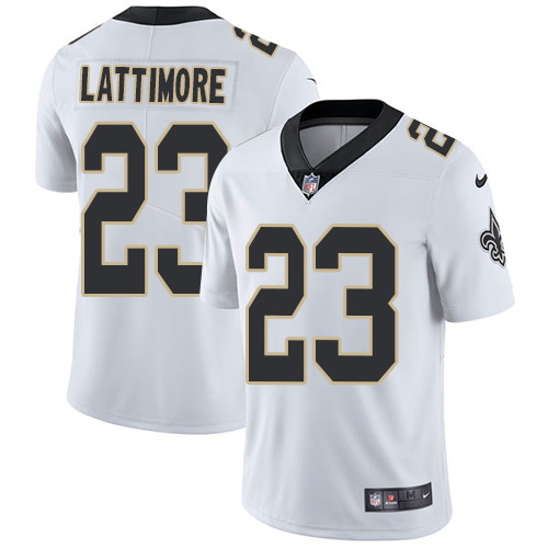 Men's New Orleans Saints #23 Marshon Lattimore White Vapor Untouchable Limited Stitched NFL Jersey