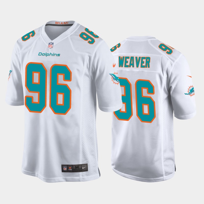 Men's Miami Dolphins #96 Curtis Weaver 2020 White Stitched NFL Jersey