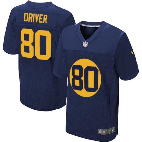 Men's Green Bay Packers Donald Driver Navy Stitched jersey