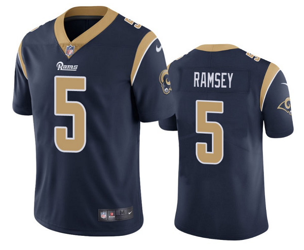 Men's Los Angeles Rams #5 Jalen Ramsey Navy Vapor Untouchable Limited Stitched NFL Jersey