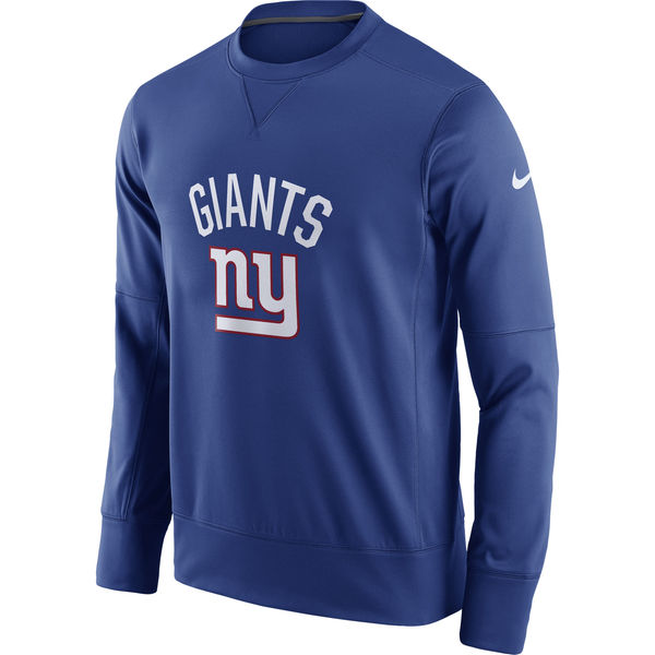 Men's New York Giants Blue Sideline Circuit Performance Sweatshirt