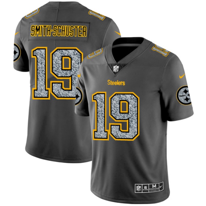Men's Pittsburgh Steelers #19 JuJu Smith-Schuster 2019 Gray Fashion Static Limited Stitched NFL Jersey