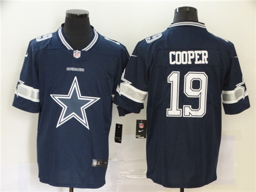 Men's Dallas Cowboys #19 Amari Cooper Navy 2020 Team Big Logo Limited Stitched NFL Jersey