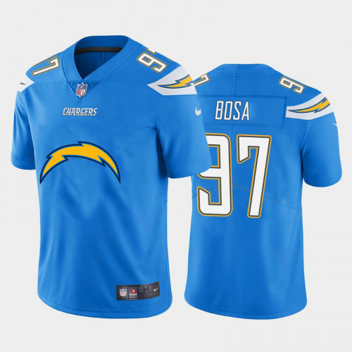 Men's Los Angeles Chargers #97 Joey Bosa Blue 2020 Team Big Logo Limited Stitched NFL Jersey