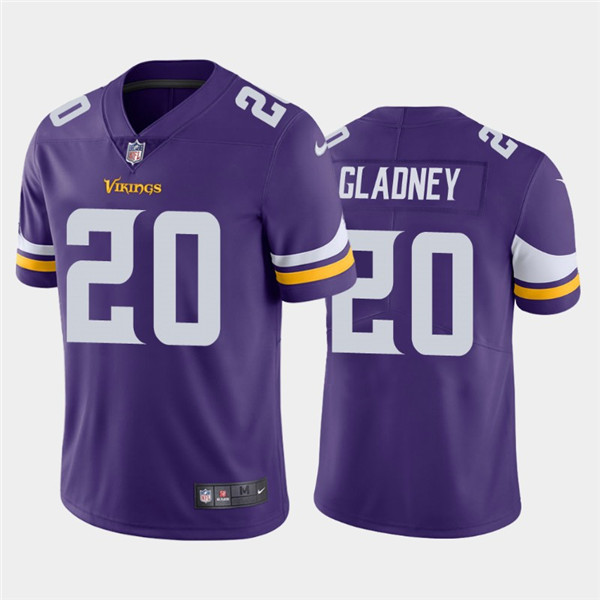 Men's Minnesota Vikings #20 Jeff Gladney 2020 Purple Vapor Untouchable Limited Stitched NFL Jersey