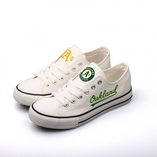 Women and Youth MLB Oakland Athletics Repeat Print Low Top Sneakers