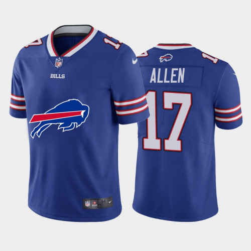 Men's Buffalo Bills #17 Josh Allen Blue 2020 Team Big Logo Limited Stitched NFL Jersey