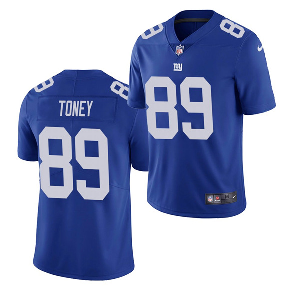 Men's New York Giants #89 Kadarius Toney Blue Vapor Untouchable Limited Stitched Jersey (Check description if you want Women or Youth size)