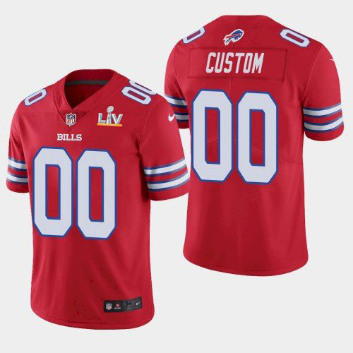 Men's Buffalo Bills ACTIVE PLAYER Custom Red 2021 Super Bowl LV Limited Stitched NFL Jersey