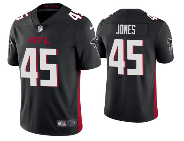 Men's Atlanta Falcons #45 Deion Jones 2020 Black Vapor Untouchable Limited Stitched NFL Jersey