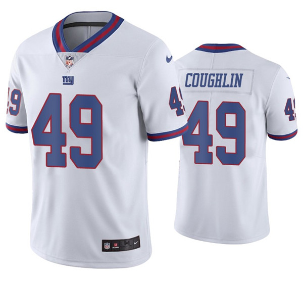 Men's New York Giants #49 Carter Coughlin 2020 White Color Rush Stitched Jersey