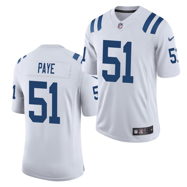 Men's Indianapolis Colts #51 Kwity Paye White 2021 Vapor Untouchable Limited Stitched NFL Jersey
