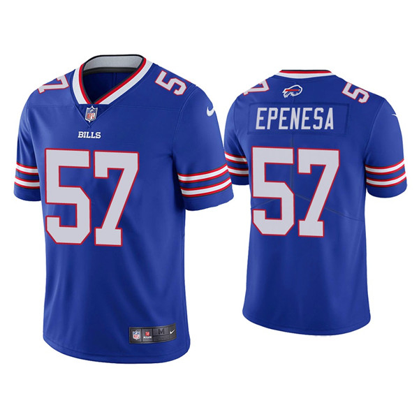 Men's Buffalo Bills #57 A.J. Epenesa Blue Vapor Untouchable Limited Stitched Jersey