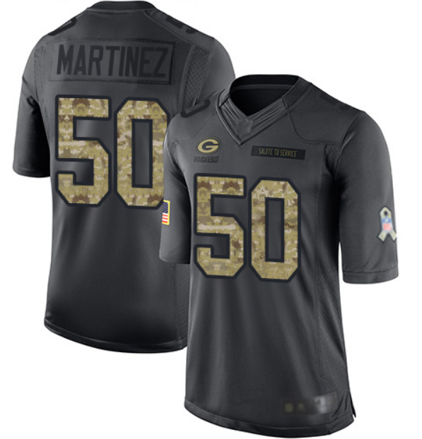 Men's Green Bay Packers #50 Blake Martinez Black Salute To Service Limited Stitched NFL Jersey