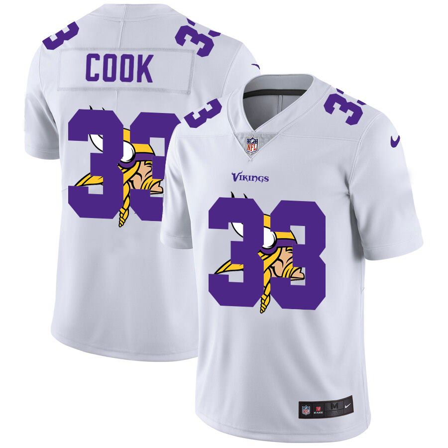 Men's Minnesota Vikings #33 Dalvin Cook White Stitched NFL Jersey