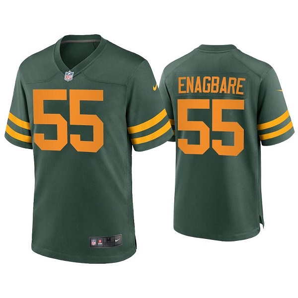 Men's Green Bay Packers #55 Kingsley Enagbare Green Stitched Football Jersey
