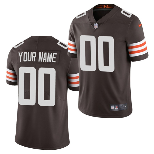 Men's Cleveland Browns Customized 2020 New Brown Team Color Vapor Untouchable NFL Stitched Limited Jersey (Check description if you want Women or Youth size)